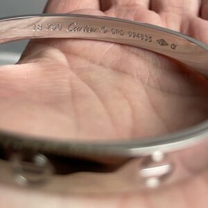 Luxury Silver Stainless Steel 18k gold plated Bangle Bracelet, engraved 16cm